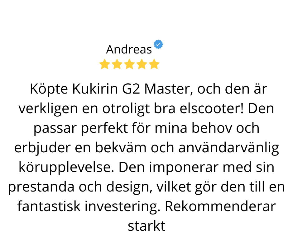 Elsparkcykel kund recensioner Andreas