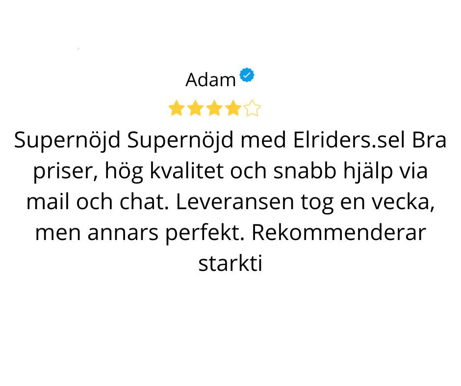 Elsparkcykel kund recensioner Adam