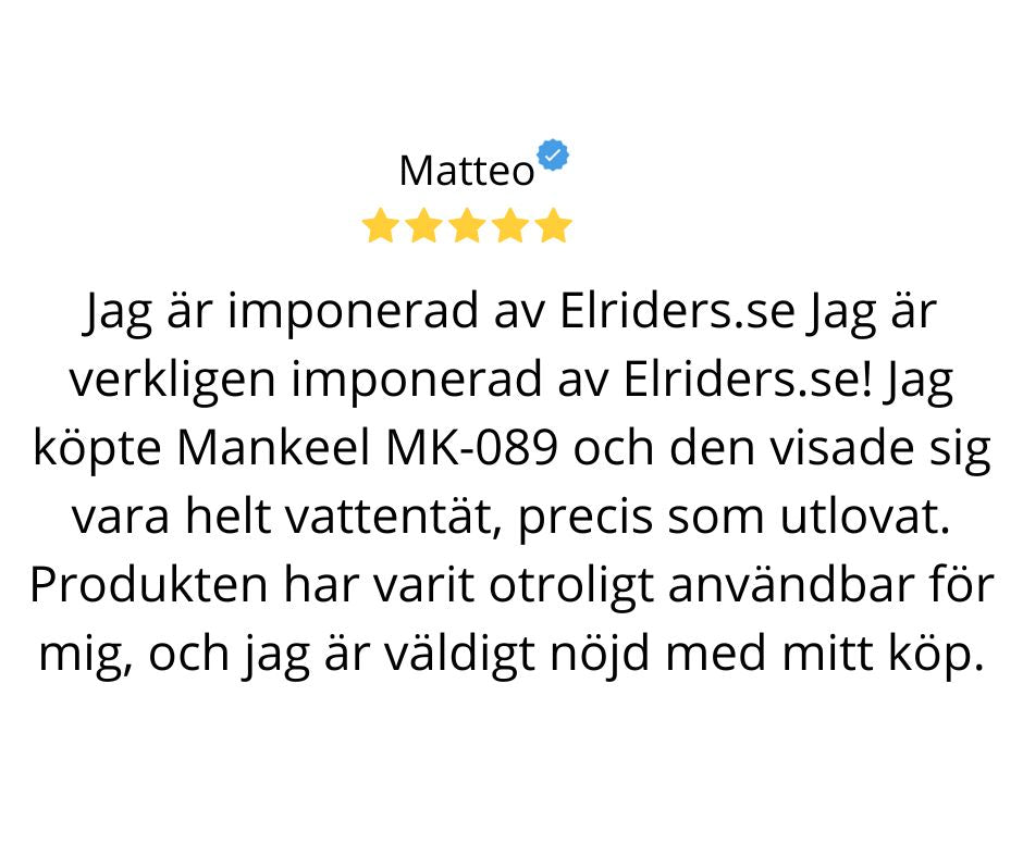 Elsparkcykel kund recensioner Matteo