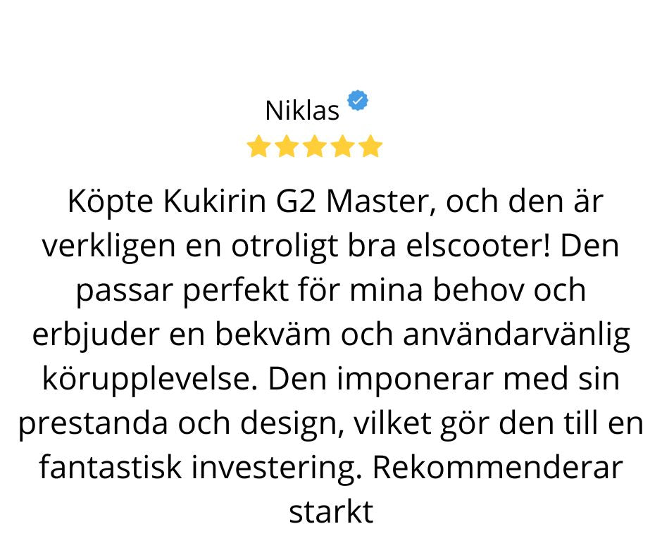 Elsparkcykel kund recensioner Niklas